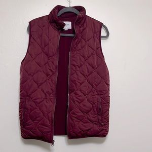 Burgundy Puffer Vest